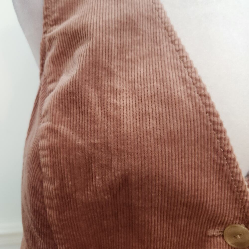 By Anthropologie Vest Sz 4 Womens Corduroy Maeve Pink Buttonup Crop Boho Casual - Picture 4 of 16